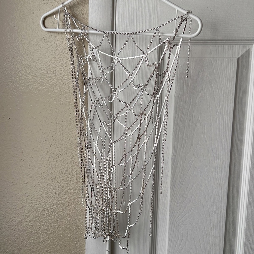 Meshki metal and diamond skirt